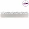 vidaXL Bordures de pelouse 10 pcs Argent 103 x 0,05 x 22 cm