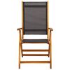 vidaXL Chaises pliables de jardin lot de 2 Bois d'acacia et textil&egrave;ne