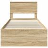 vidaXL Cadre de lit Ch&ecirc;ne Sonoma 75 x 190 cm Bois d'ing&eacute;nierie
