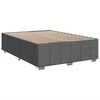 vidaXL Sommier &agrave; lattes de lit avec matelas Gris fonc&eacute; 160x200cm Tissu