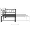 vidaXL Cadre de canapé-lit extensible sans matelas Noir Métal 90x200cm