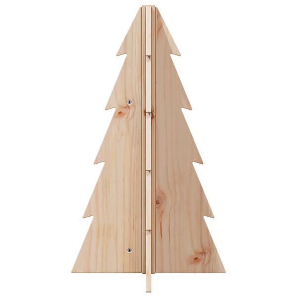 vidaXL Arbre de No&euml;l en bois pour d&eacute;coration 69,5cm bois massif de pin
