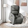 vidaXL Fauteuil inclinable de massage &eacute;lectrique Gris fonc&eacute; Tissu