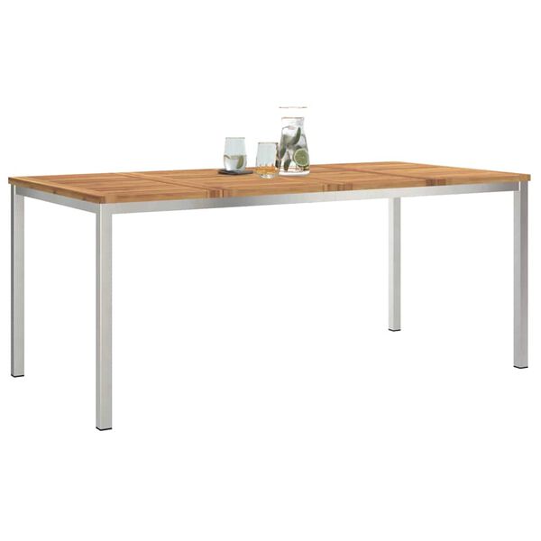vidaXL Table&agrave;manger Marron 180 x 90 x 75 cm Bois d'Acacia Massif