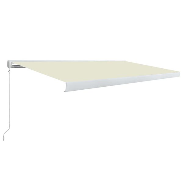 vidaXL Store &agrave; cassette manuel 500x300 cm Cr&egrave;me