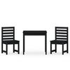 vidaXL Ensemble de bistrot de jardin 3 pcs noir bois de pin massif