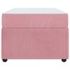 vidaXL Cadre de lit avec matelas Rose 90 x 200 cm tissu