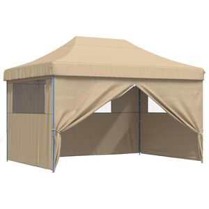 vidaXL Tente de f&ecirc;te 279 x 410 x 315 cm Beige Tissu Oxford