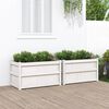 vidaXL Jardini&egrave;res 2 pcs blanc bois de pin massif