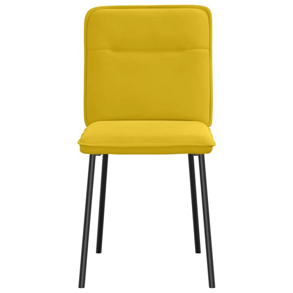 vidaXL Chaises à manger lot de 4 jaune velours