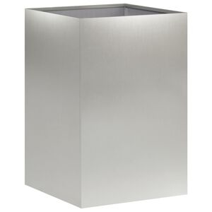 vidaXL Cache-pot de jardin Argent&eacute; 40 x 40 x 60 cm Acier inoxydable