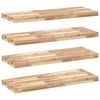 vidaXL &Eacute;tag&egrave;res flottantes 4 pcs 100x30x4 cm acacia massif non trait&eacute;