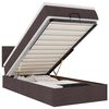 vidaXL Lit ottoman avec matelas et LED marron foncé 90x200 cm tissu