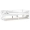 vidaXL Lit de repos avec matelas 90x200 cm Blanc Bois de pin massif