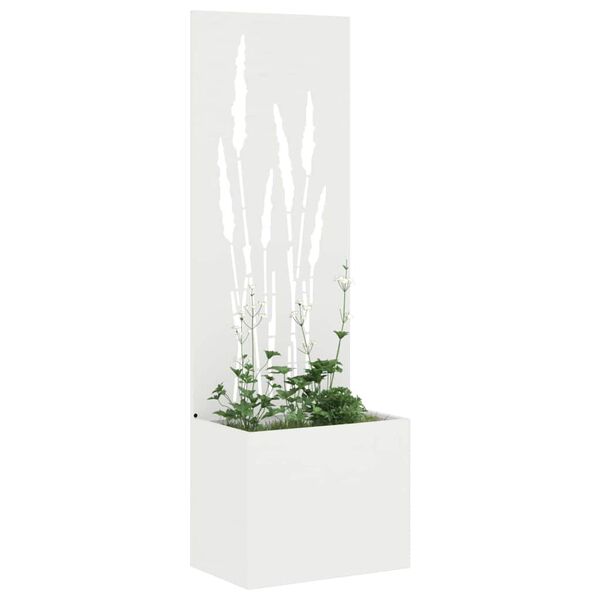 vidaXL &Eacute;cran de confidentialit&eacute; de jardin Fretwork Blanc 50 x 140 cm