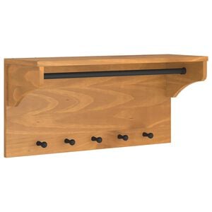 vidaXL Porte-manteau mural SANDNES 87x30x42 cm bois massif pin