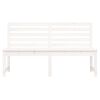 vidaXL Banc de jardin blanc 157,5 cm bois massif de pin