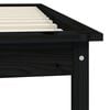 vidaXL Cadre de lit sans matelas noir 90x200 cm bois massif