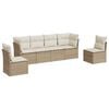 vidaXL Salon de jardin avec coussins 6 pcs beige r&eacute;sine tress&eacute;e