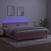 vidaXL Sommier &agrave; lattes de lit avec matelas et LED Rose 180x200 cm