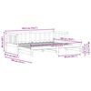 vidaXL Lit Pull-out de Jour Brun cire 193,5 x 184 x 66 cm Pin massif