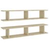 vidaXL &Eacute;tag&egrave;res murales 2 pcs Ch&ecirc;ne sonoma 105x18x20cm bois ing&eacute;nierie