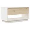vidaXL Meuble TV Blanc 74x34x40 cm Bois de pin massif