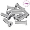 vidaXL Ecrou de verrouillage 2857 pcs Argent&eacute; Acier
