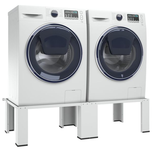 vidaXL Socle double pour lave-linge et s&egrave;che-linge Blanc
