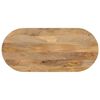 vidaXL Dessus de table 100x50x3,8 cm ovale bois massif de manguier
