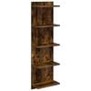 vidaXL &Eacute;tag&egrave;re Murale Ch&ecirc;ne fum&eacute; 30 x 15 x 100 cm Bois d'ing&eacute;nierie