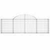 vidaXL Paniers &agrave; gabions arqu&eacute;s 9 pcs 200x30x60/80 cm Fer galvanis&eacute;