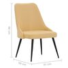 vidaXL Chaises &agrave; manger lot de 6 jaune tissu