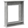 VidaXL Cadre de cheminée gris béton 75x20x87,5 cm bois d'ingénierie