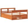 vidaXL Cadre de lit sans matelas cire marron 140x200cm bois pin massif