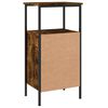vidaXL Table de chevet chêne fumé 41x31x80 cm bois d'ingénierie