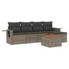 vidaXL Salon de jardin 6 pcs avec coussins gris r&eacute;sine tress&eacute;e