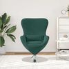 vidaXL Fauteuil &oelig;uf Vert fonc&eacute; Velours