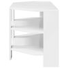 vidaXL MeubleTVd'Angle Blanc brillant 102x40,5x45cm Bois d'ing&eacute;nierie