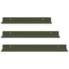 vidaXL &Eacute;tag&egrave;re flottante 3 pcs Vert olive 40 x 9 x 2,5 cm Acier