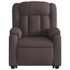 vidaXL Fauteuil inclinable de massage Marron fonc&eacute; Tissu