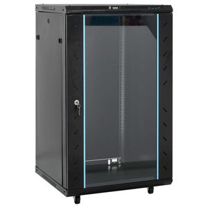 vidaXL Coffret de r&eacute;seau 18U 19" IP20 noir 60x60x100 cm