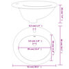 vidaXL &Eacute;vier de salle de bain blanc 52x46x20 cm ovale c&eacute;ramique