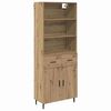 vidaXL Haut Armoire 2 pc Ch&ecirc;ne artisanal 69,5 x 32,5 x 180 cm