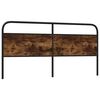 vidaXL T&ecirc;te de lit ch&ecirc;ne fum&eacute; 190 cm acier et bois d'ing&eacute;nierie