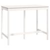 vidaXL Table de bar Blanc 140x80x110 cm Bois massif de pin