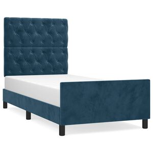 vidaXL Cadre de lit sans matelas bleu fonc&eacute; 80x200 cm velours