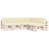vidaXL Coussins de canap&eacute; palette lot de 7 Cr&egrave;me