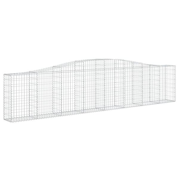 vidaXL Paniers à gabions arqués 3 pcs 400x30x80/100 cm Fer galvanisé