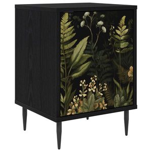 vidaXL Table de chevet RHENEN Ch&ecirc;ne noir 36 x 33 x 51 cm